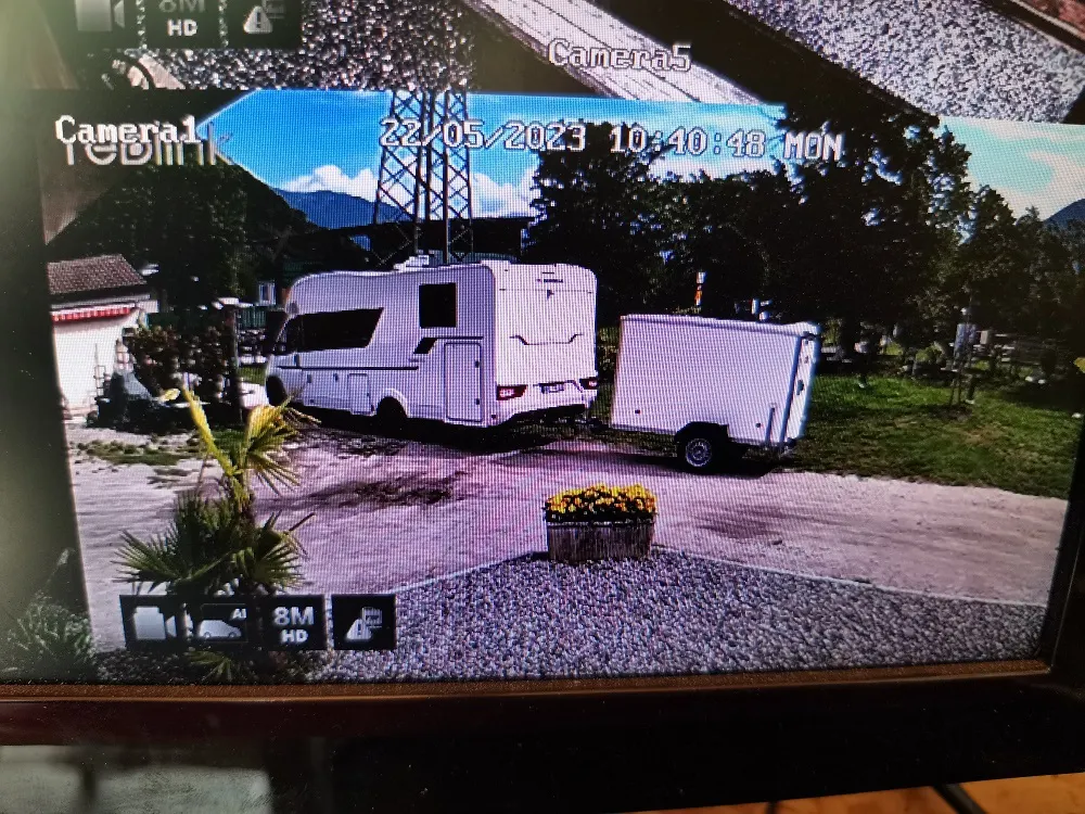 Eine der Überwachungskameras auf dem Parkplatz
